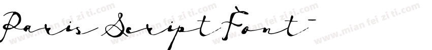 Paris Script Font字体转换